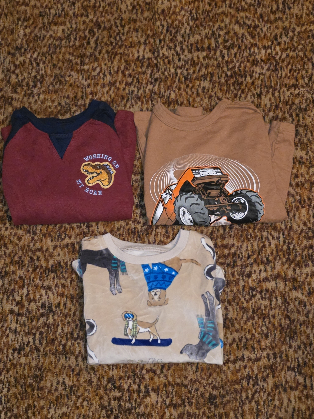 Garanimals Brown Monster Truck Long Sleeve Tee